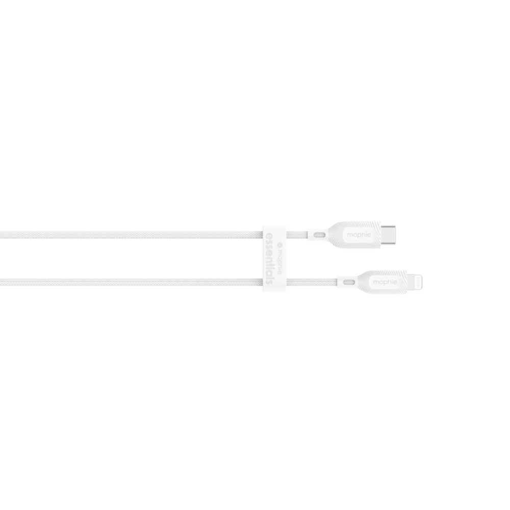 Cable Mophie trenzado USB-C a Lightning 60w 1m - Blanco - Imagen 2